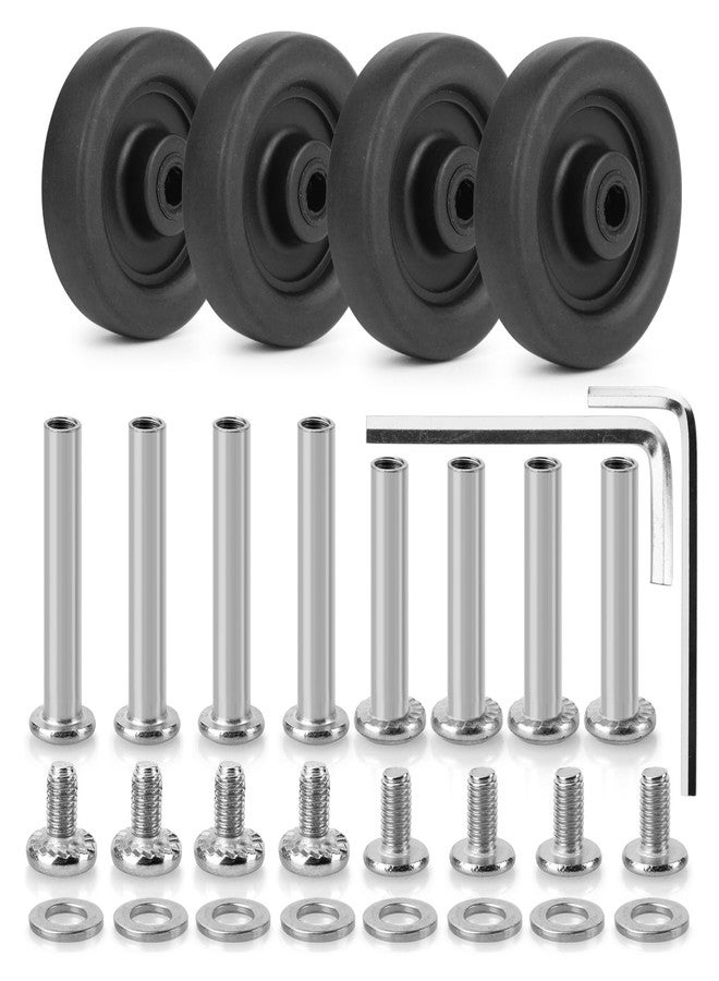 Zoofen 4 Pcs Luggage Wheels Replacement 50x14mm Suitcase Replacement Wheels Wear-Resistant Repair Casters for Luggage(ZPF01) - Image 1
